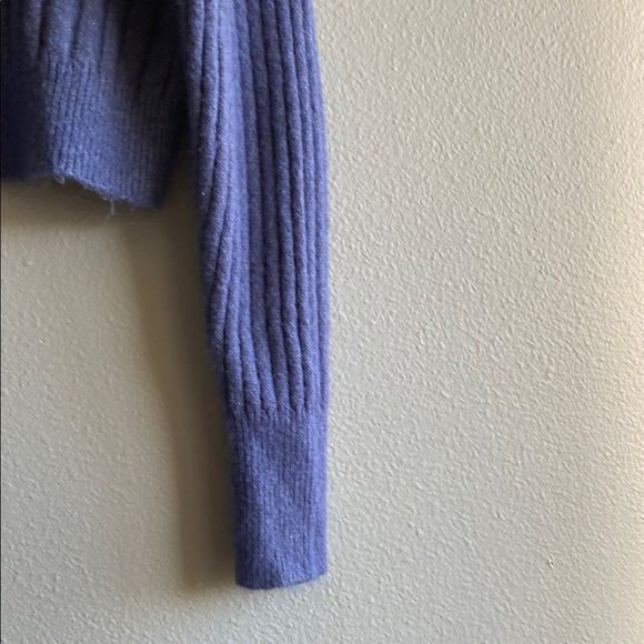 Sophie Rue Blue Crew Neck Sweater with Ribbed Knit - Picture 6 of 6
